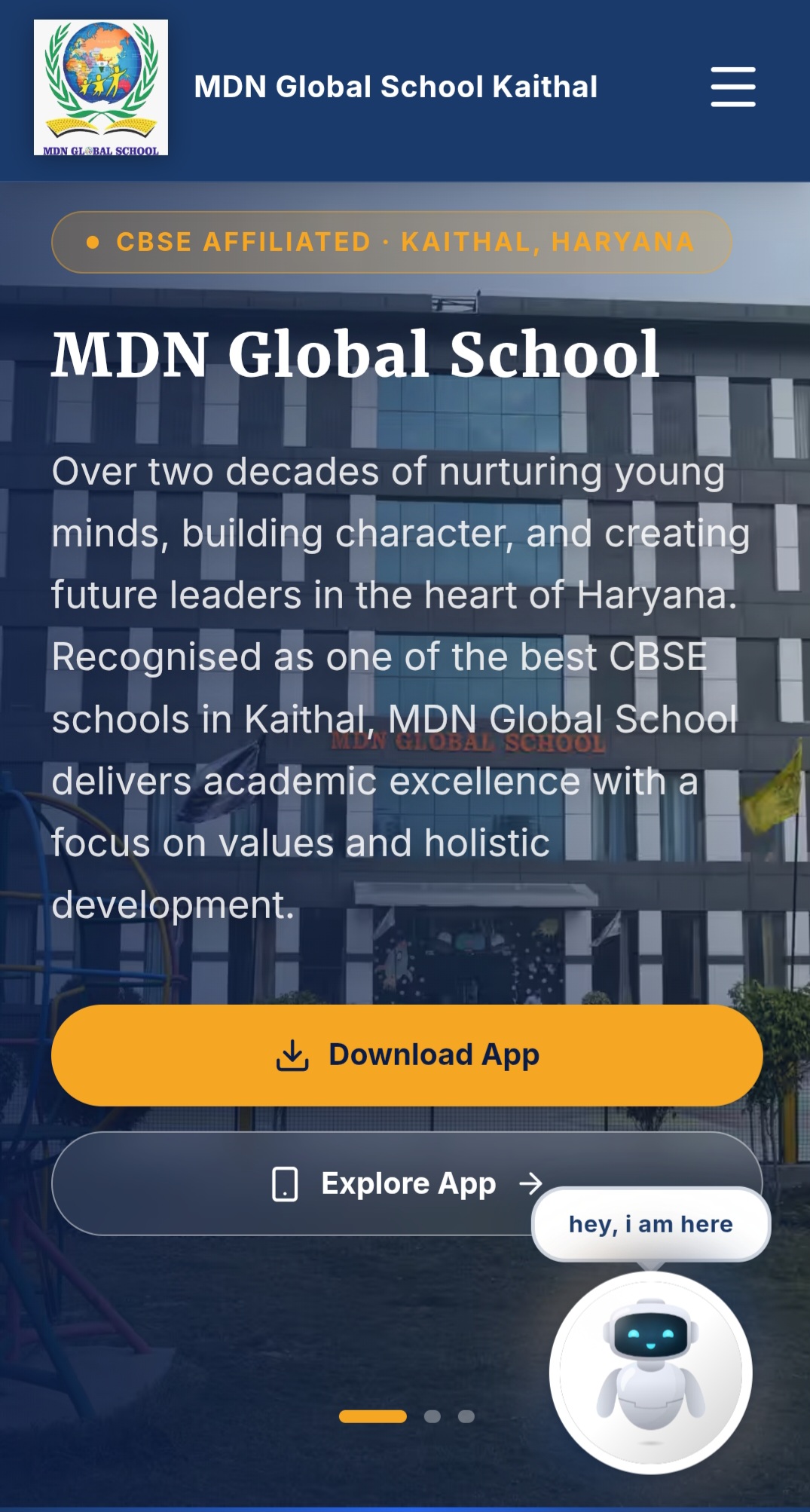 MDN Global School — Homepage screenshot